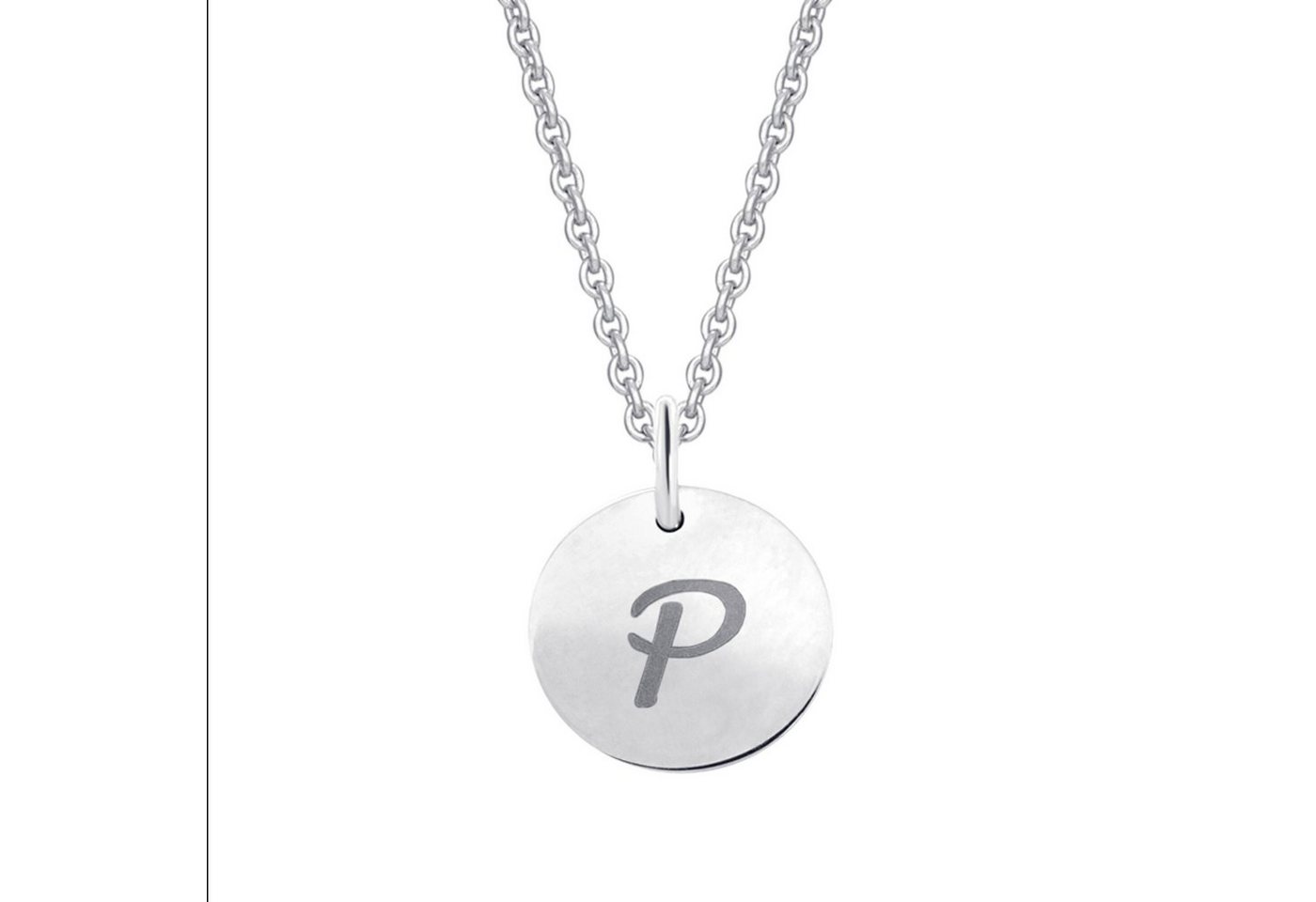 ONE ELEMENT Kettenanhänger Buchstabe P Buchstaben Anhänger aus 333 Weißgold Ø 11,0 mm, Ein Schmuckstück mit Persönlichkeit – ideal zum Verschenken von ONE ELEMENT