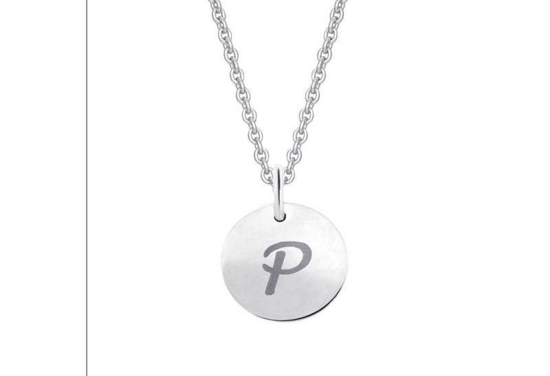 ONE ELEMENT Kettenanhänger Buchstabe P Buchstaben Anhänger aus 333 Weißgold Ø 11,0 mm, Ein Schmuckstück mit Persönlichkeit – ideal zum Verschenken von ONE ELEMENT