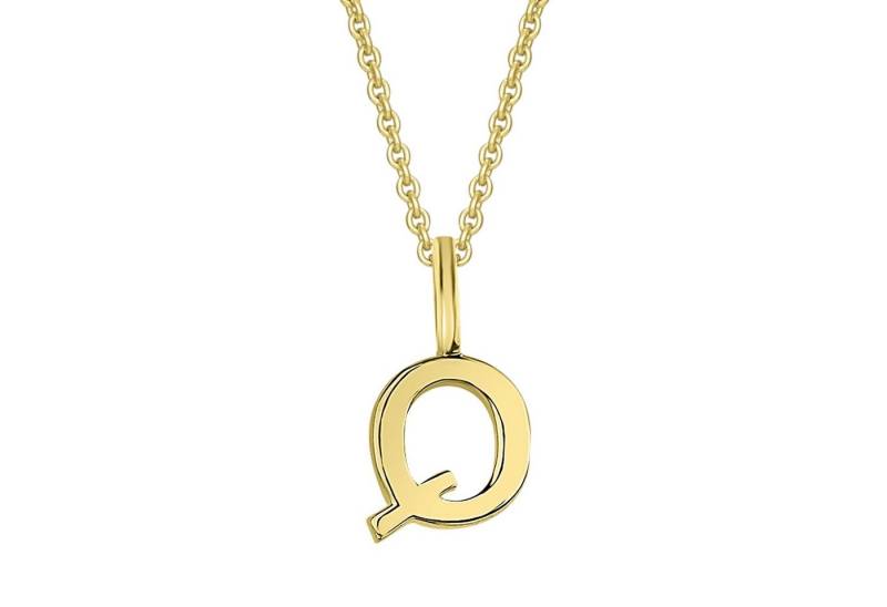 ONE ELEMENT Kettenanhänger Buchstabe Q Buchstaben Anhänger aus 333 Gelbgold, Damen Gold Schmuck Buchstabe Q von ONE ELEMENT