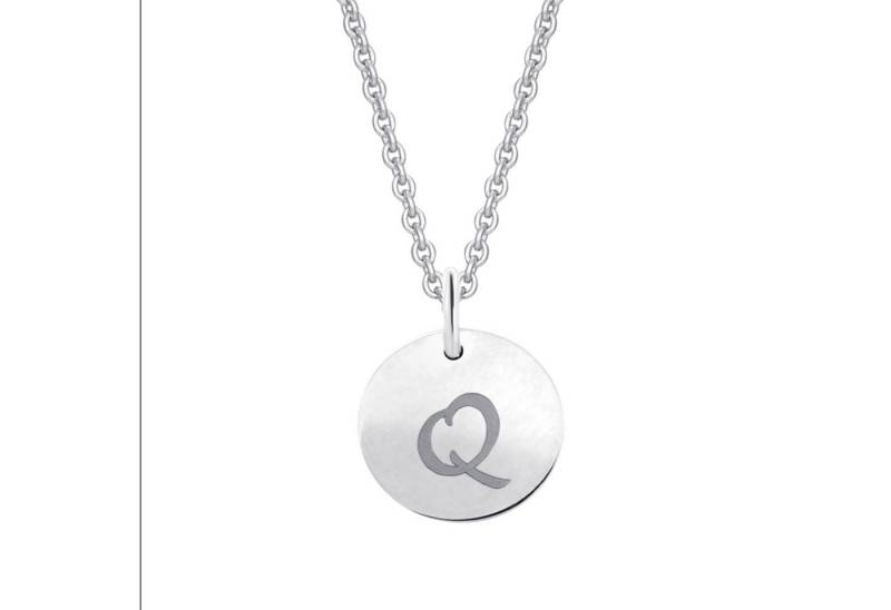 ONE ELEMENT Kettenanhänger Buchstabe Q Buchstaben Anhänger aus 333 Weißgold Ø 11,0 mm, Individuell & nahbar – ein kleines Geschenk mit großer Wirkung von ONE ELEMENT