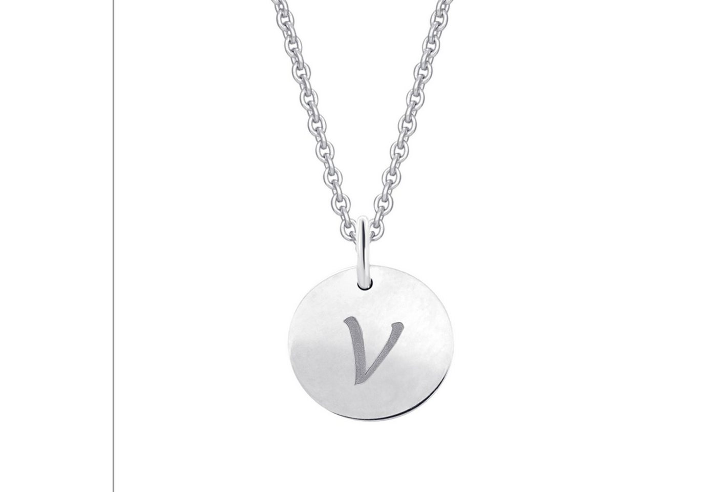 ONE ELEMENT Kettenanhänger Buchstabe V Buchstaben Anhänger aus 333 Weißgold Ø 11,0 mm, Ein Schmuckstück mit Persönlichkeit – ideal zum Verschenken von ONE ELEMENT