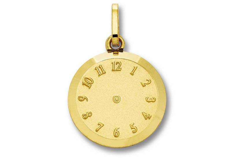 ONE ELEMENT Kettenanhänger Geburtsuhr Anhänger aus 333 Gelbgold Ø 12,5 mm, Bedeutungsvoll & zeitlos – ein Begleiter mit Persönlichkeit von ONE ELEMENT