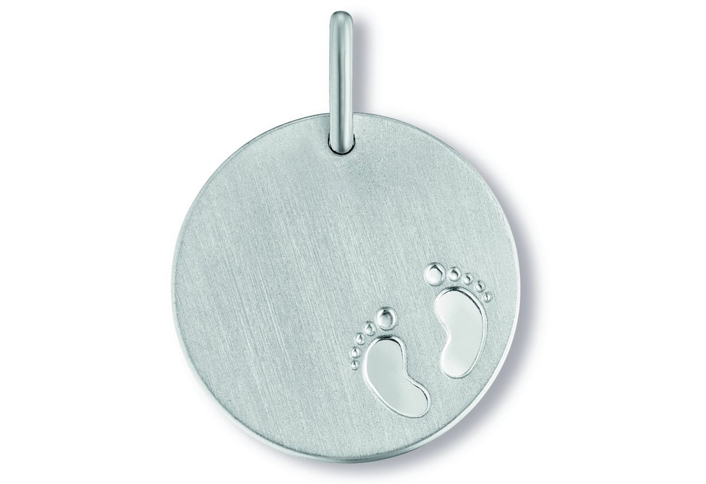 ONE ELEMENT Kettenanhänger Gravurplatte Baby Anhänger aus 925 Silber Ø 18,0 mm, Damen Silber Schmuck Gravurplatte Baby von ONE ELEMENT