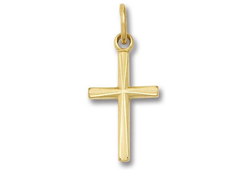 ONE ELEMENT Kettenanhänger Kreuz Anhänger aus 333 Gelbgold, Bedeutungsvoll & zeitlos – ein Begleiter mit Persönlichkeit von ONE ELEMENT