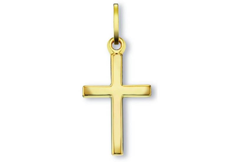 ONE ELEMENT Kettenanhänger Kreuz Anhänger aus 333 Gelbgold, Feine Gestaltung – ein Sinnbild mit ruhiger Eleganz von ONE ELEMENT