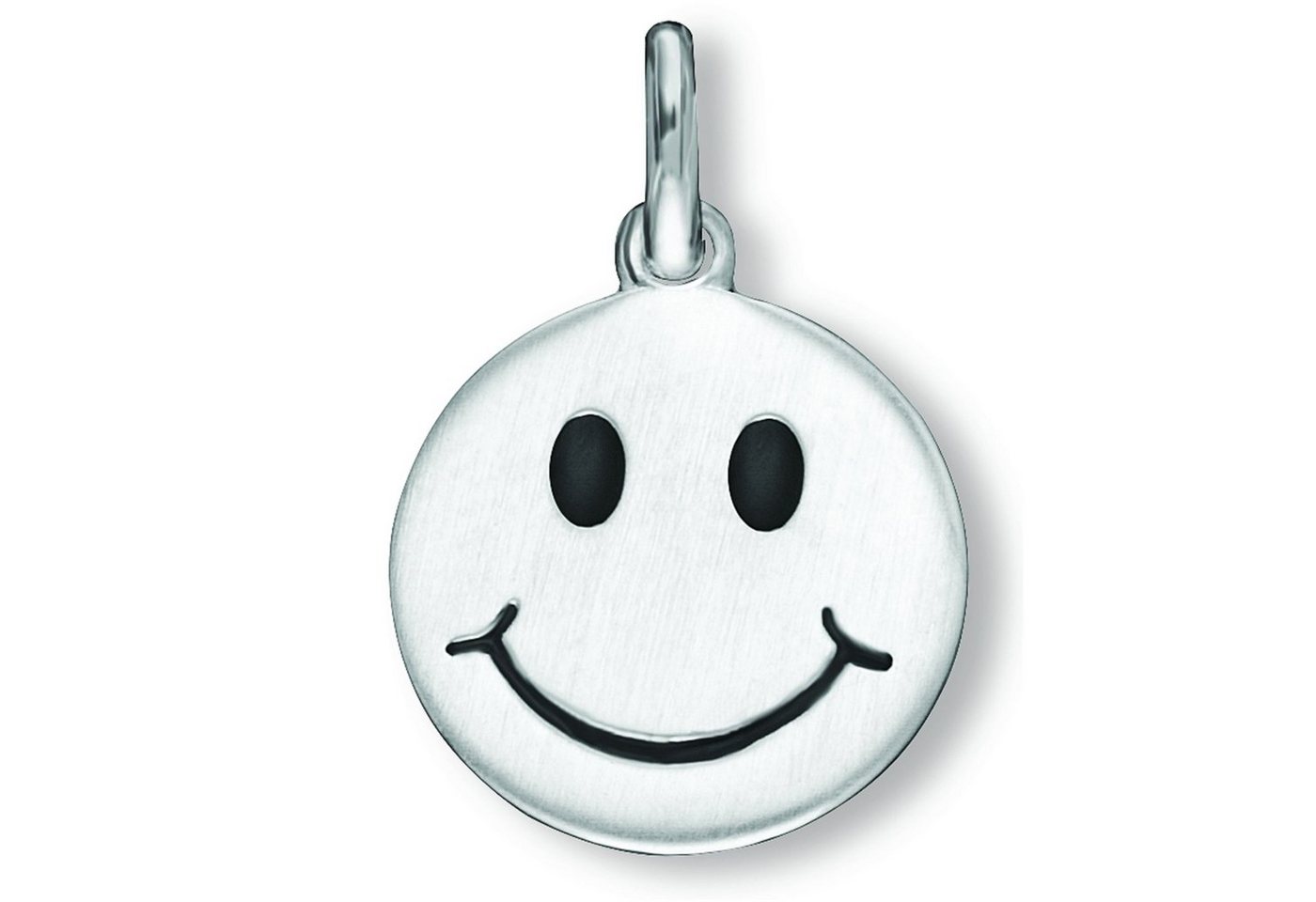 ONE ELEMENT Kettenanhänger Smiley Anhänger aus 925 Silber Ø 12,5 mm, Damen Silber Schmuck Smiley von ONE ELEMENT