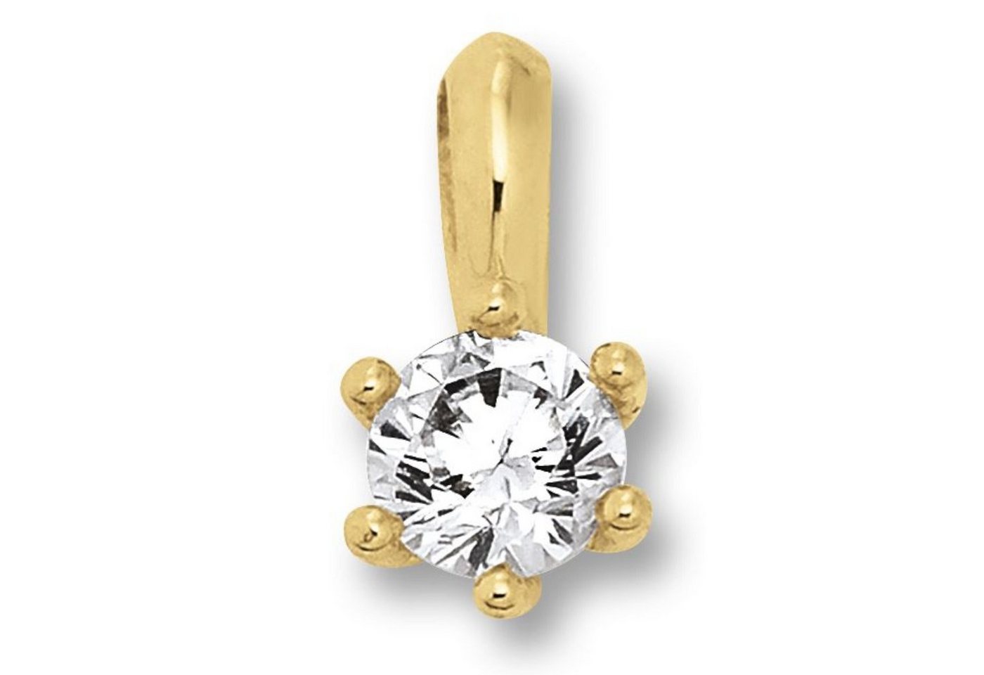 ONE ELEMENT Kettenanhänger Zirkonia Anhänger aus 333 Gelbgold, Bedeutungsvoll & zeitlos – ein Begleiter mit Persönlichkeit von ONE ELEMENT