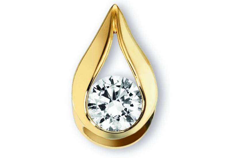 ONE ELEMENT Kettenanhänger Zirkonia Anhänger aus 333 Gelbgold, Ihr persönliches Symbol – liebevoll gearbeitet für jeden Tag von ONE ELEMENT