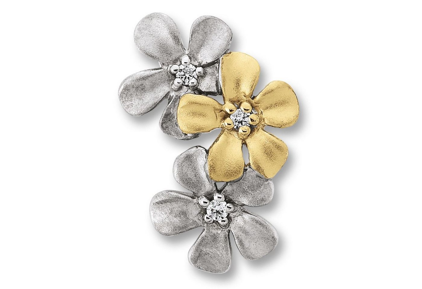 ONE ELEMENT Kettenanhänger Zirkonia Blume Anhänger aus 925 Silber, Damen Silber Schmuck Blume von ONE ELEMENT