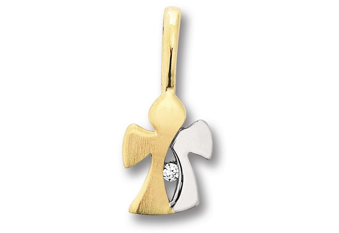 ONE ELEMENT Kettenanhänger Zirkonia Engel Anhänger aus 333 Gelbgold, Zartes Emblem – unaufdringlich und dennoch ausdrucksstark von ONE ELEMENT