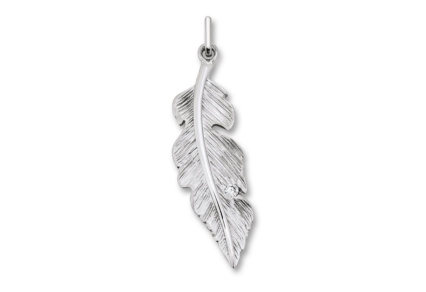 ONE ELEMENT Kettenanhänger Zirkonia Feder Anhänger aus 925 Silber, Damen Silber Schmuck Feder von ONE ELEMENT