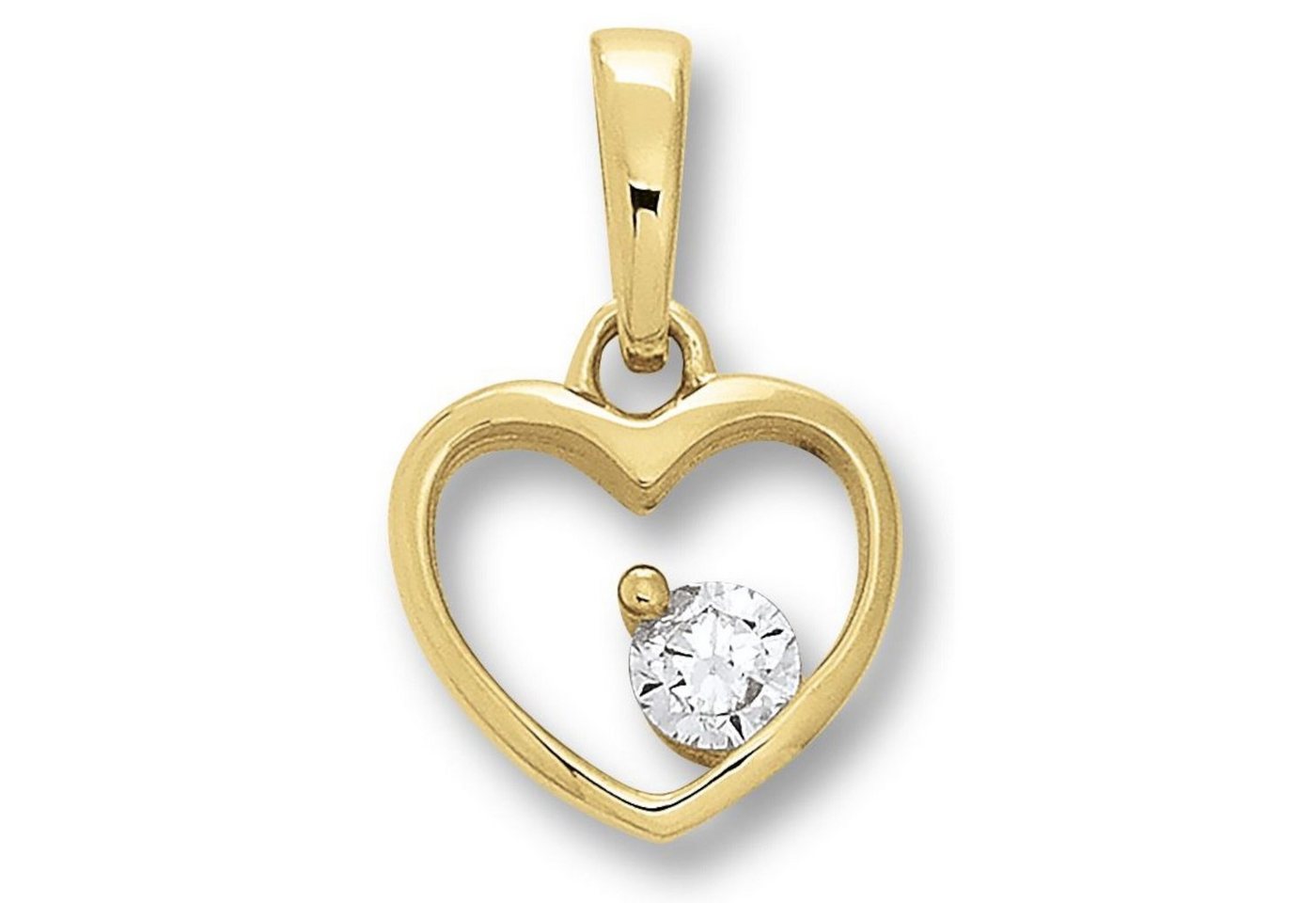 ONE ELEMENT Kettenanhänger Zirkonia Herz Herz Anhänger aus 333 Gelbgold, Damen Gold Schmuck Herz ONE ELEMENT Kettenanhänger Zirkonia Herz Herz Anhänger aus 333 Gelbgold, Damen Gold Schmuck Herz von ONE ELEMENT