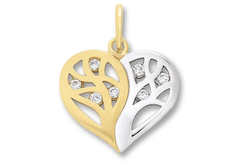 ONE ELEMENT Kettenanhänger Zirkonia Herz Herz Anhänger aus 333 Gelbgold, Ein Geschenk von Herzen – zart, elegant & voller Symbolik von ONE ELEMENT