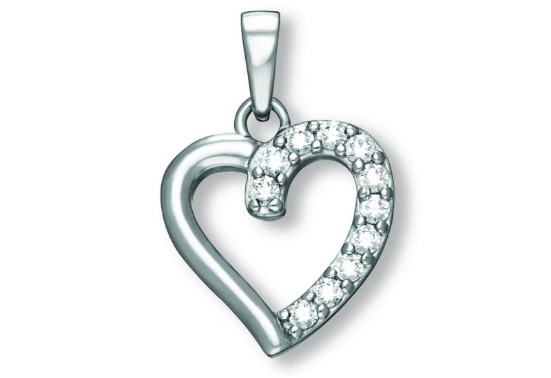 ONE ELEMENT Kettenanhänger Zirkonia Herz Herz Anhänger aus 925 Silber, Damen Silber Schmuck Herz von ONE ELEMENT