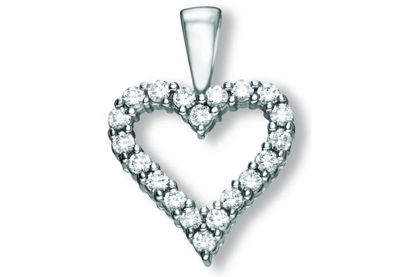 ONE ELEMENT Kettenanhänger Zirkonia Herz Herz Anhänger aus 925 Silber, Damen Silber Schmuck Herz von ONE ELEMENT