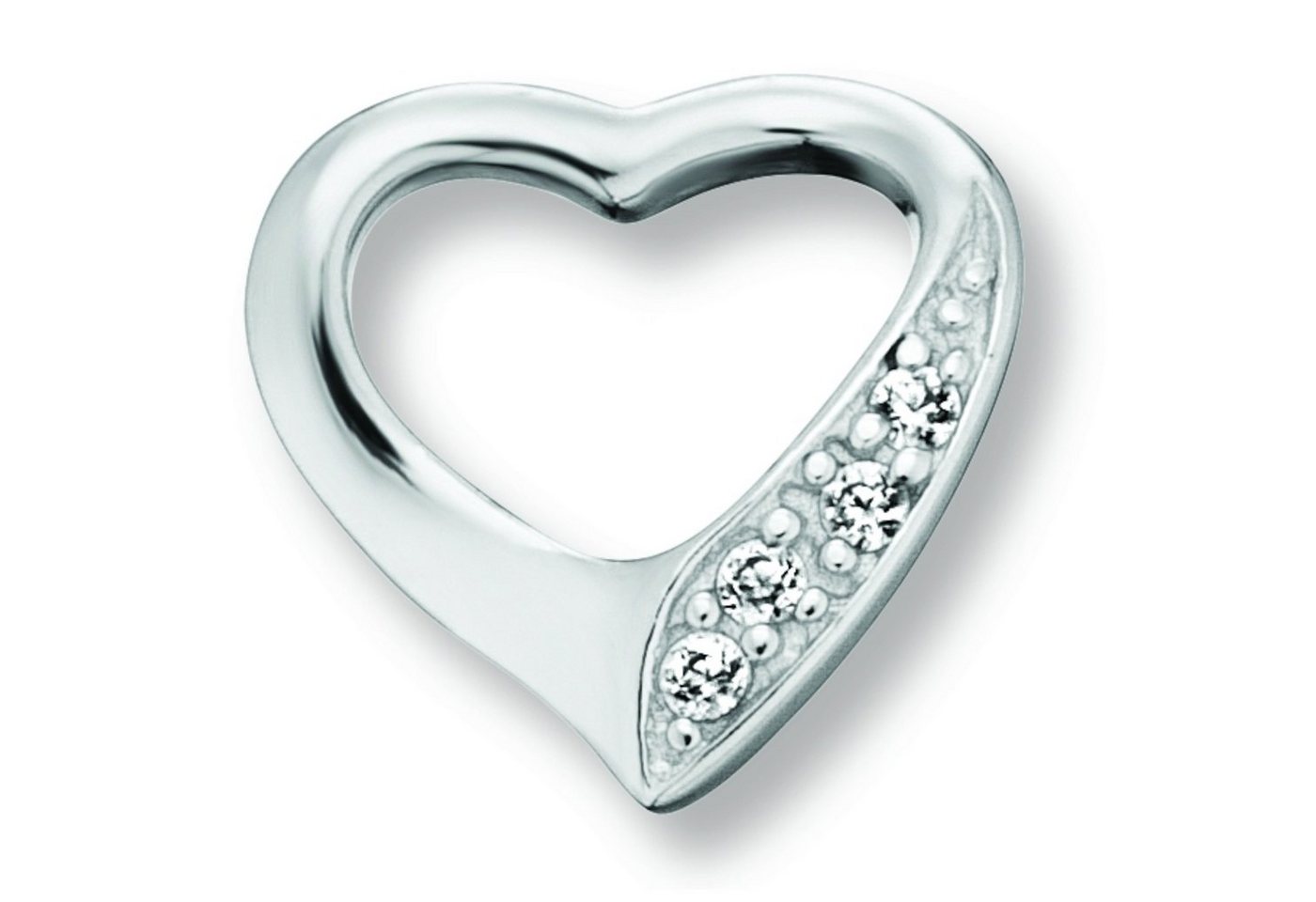 ONE ELEMENT Kettenanhänger Zirkonia Herz Herz Anhänger aus 925 Silber, Damen Silber Schmuck Herz von ONE ELEMENT