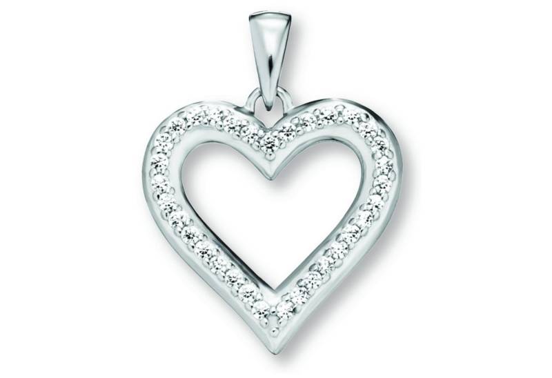 ONE ELEMENT Kettenanhänger Zirkonia Herz Herz Anhänger aus 925 Silber, Zart & emotional – ein Geschenk, das von Herzen kommt von ONE ELEMENT