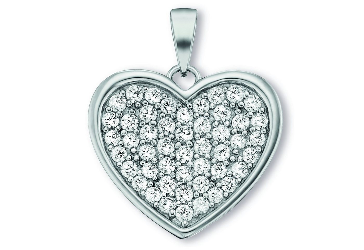 ONE ELEMENT Kettenanhänger Zirkonia Herz Herz Anhänger aus 925 Silber, Zart & emotional – ein Geschenk, das von Herzen kommt von ONE ELEMENT