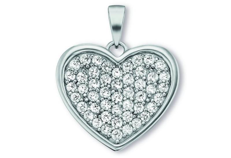 ONE ELEMENT Kettenanhänger Zirkonia Herz Herz Anhänger aus 925 Silber, Zart & emotional – ein Geschenk, das von Herzen kommt von ONE ELEMENT
