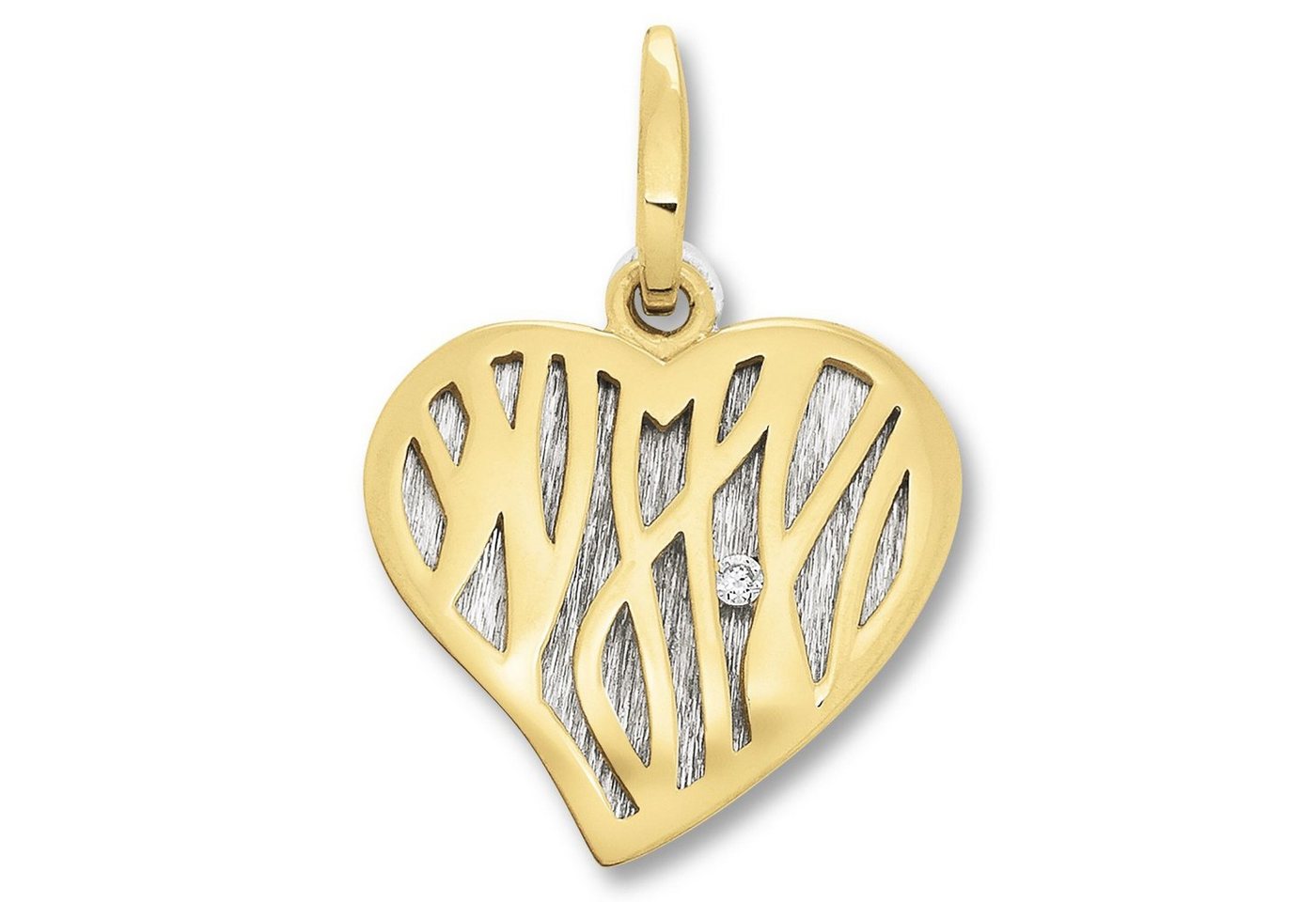 ONE ELEMENT Kettenanhänger Zirkonia Herz Herz Anhänger aus 925 Silber, Zart & emotional – ein Geschenk, das von Herzen kommt von ONE ELEMENT