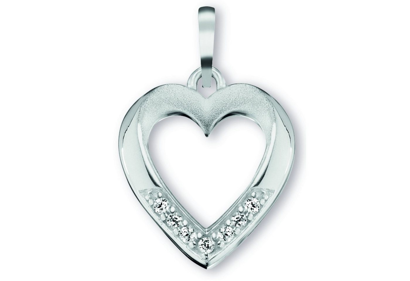 ONE ELEMENT Kettenanhänger Zirkonia Herz Herz Anhänger aus 925 Silber, Damen Silber Schmuck Herz von ONE ELEMENT