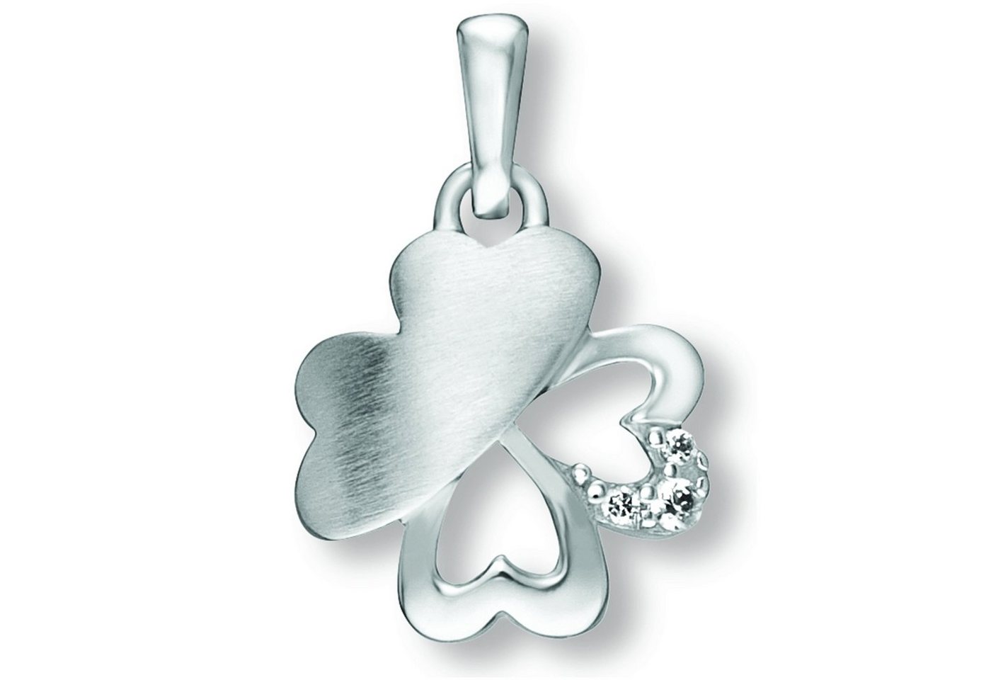 ONE ELEMENT Kettenanhänger Zirkonia Kleeblatt Anhänger aus 925 Silber, Damen Silber Schmuck Kleeblatt von ONE ELEMENT