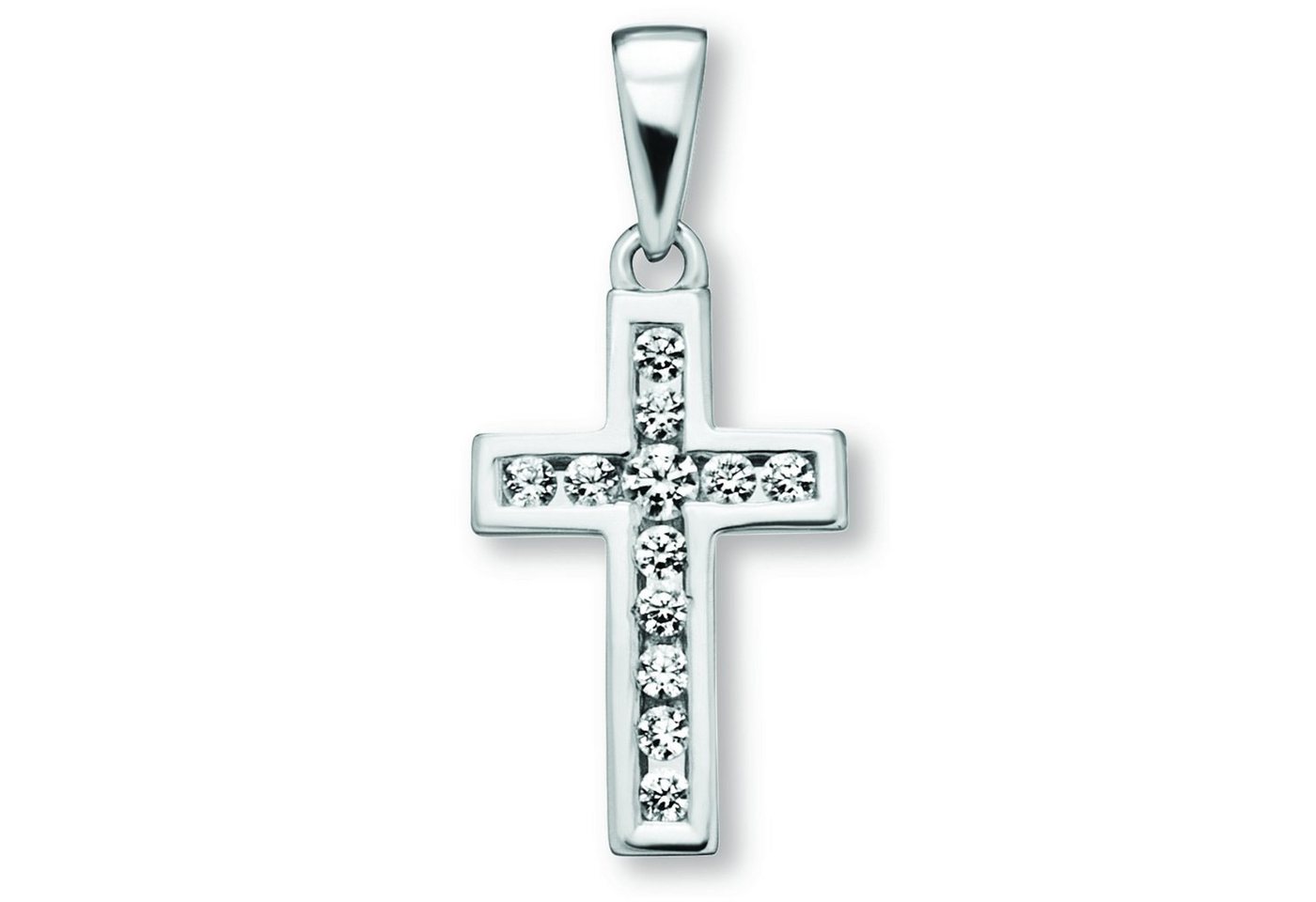 ONE ELEMENT Kettenanhänger Zirkonia Kreuz Anhänger aus 925 Silber, Damen Silber Schmuck von ONE ELEMENT