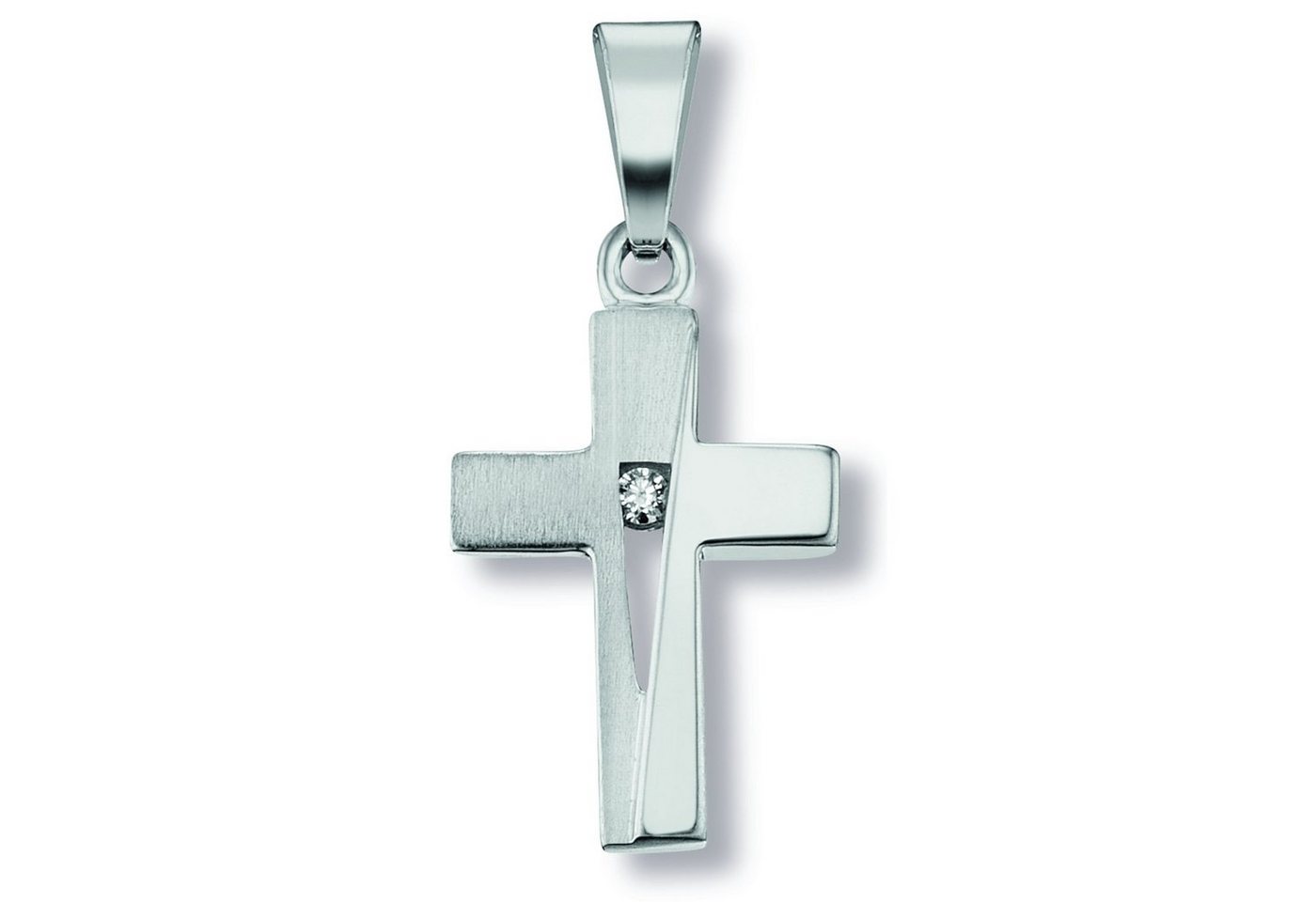 ONE ELEMENT Kettenanhänger Zirkonia Kreuz Anhänger aus 925 Silber, Damen Silber Schmuck von ONE ELEMENT