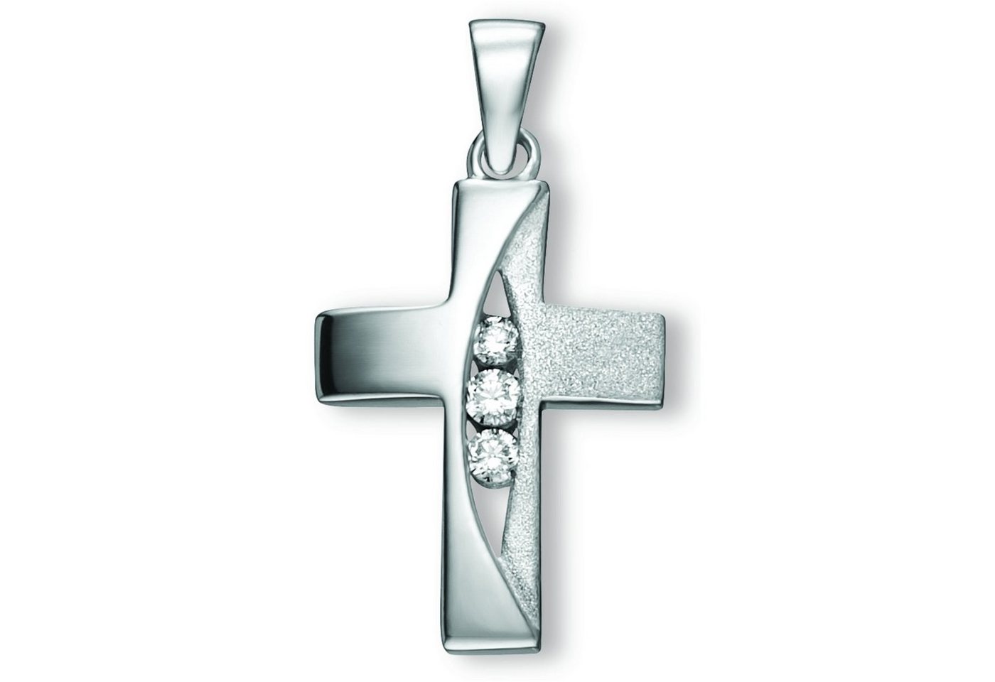 ONE ELEMENT Kettenanhänger Zirkonia Kreuz Anhänger aus 925 Silber, Damen Silber Schmuck von ONE ELEMENT