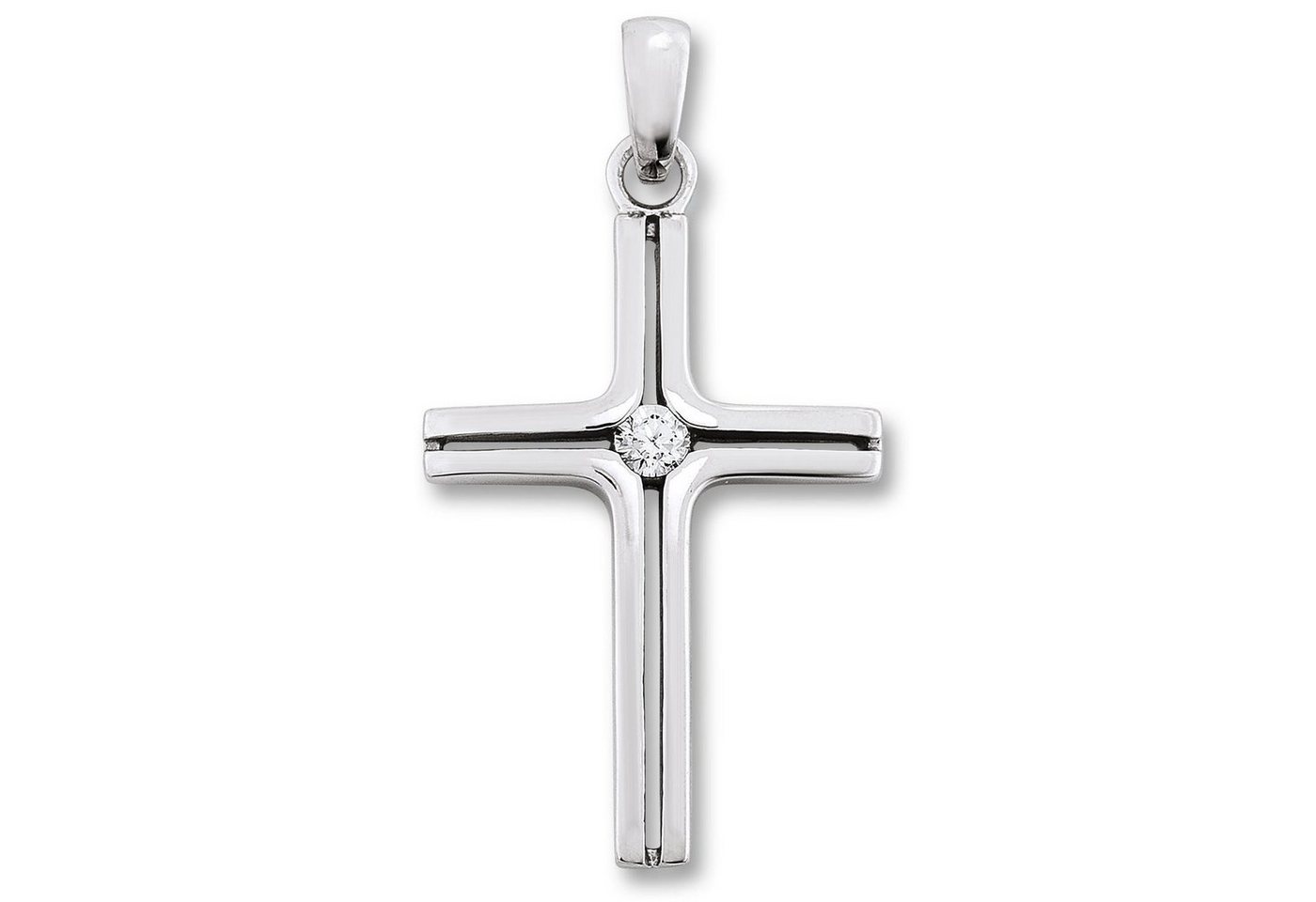 ONE ELEMENT Kettenanhänger Zirkonia Kreuz Anhänger aus 925 Silber, Damen Silber Schmuck von ONE ELEMENT