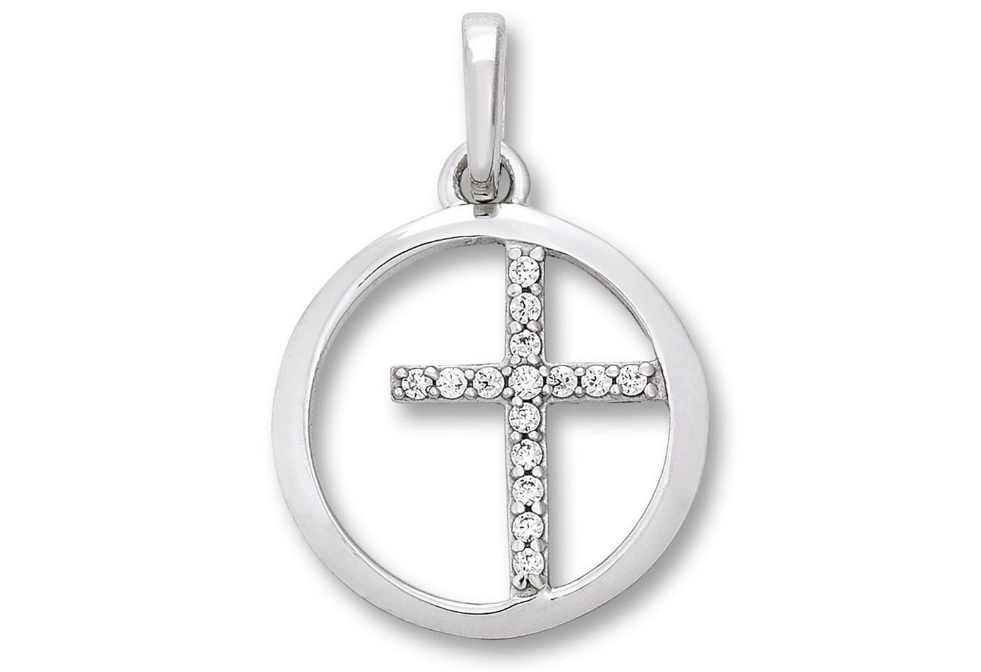 ONE ELEMENT Kettenanhänger Zirkonia Kreuz Anhänger aus 925 Silber, Damen Silber Schmuck von ONE ELEMENT