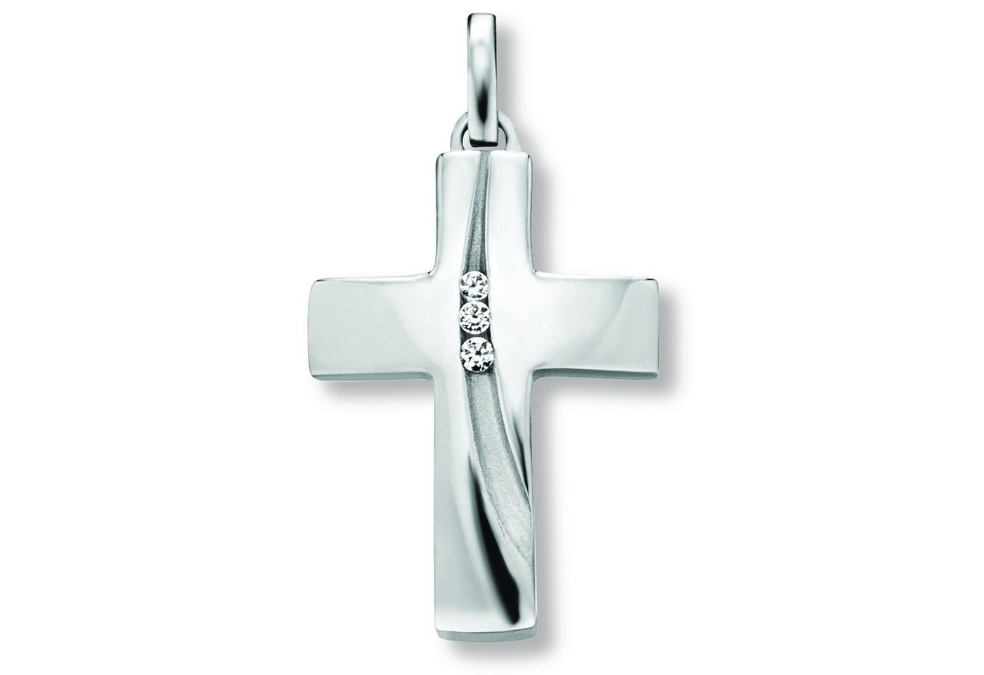 ONE ELEMENT Kettenanhänger Zirkonia Kreuz Anhänger aus 925 Silber, Damen Silber Schmuck von ONE ELEMENT