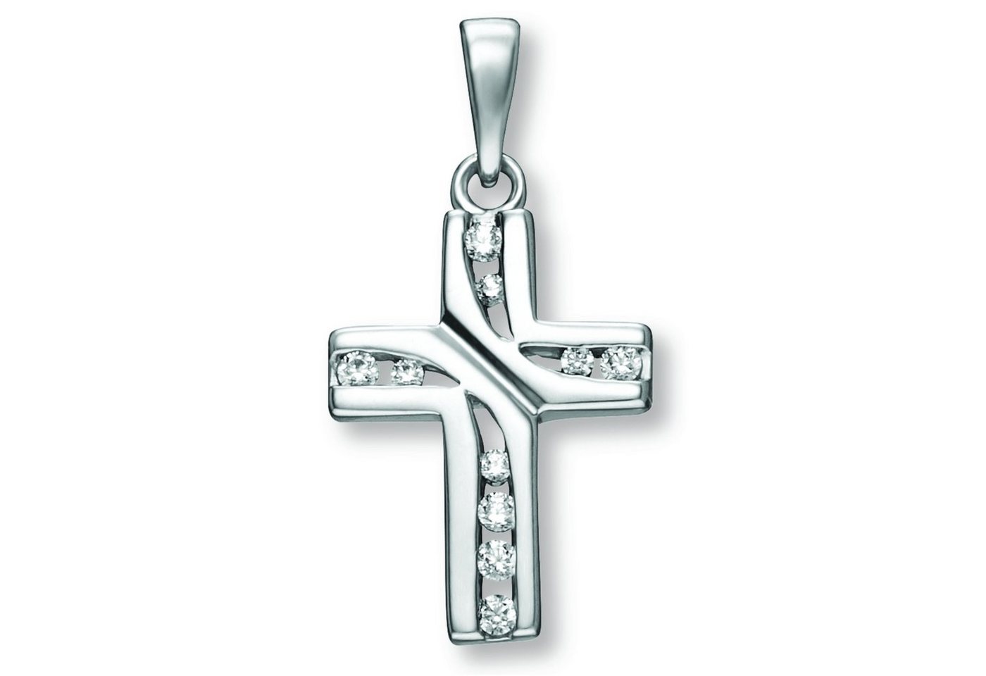 ONE ELEMENT Kettenanhänger Zirkonia Kreuz Anhänger aus 925 Silber, Damen Silber Schmuck von ONE ELEMENT