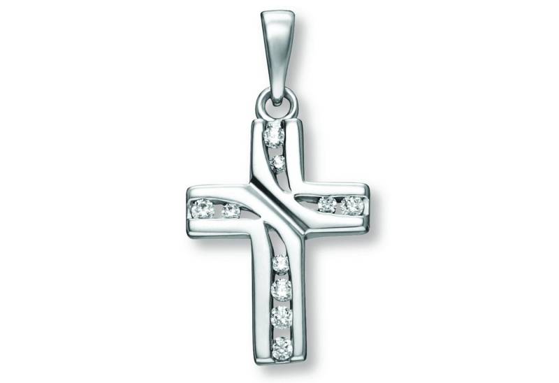 ONE ELEMENT Kettenanhänger Zirkonia Kreuz Anhänger aus 925 Silber, Damen Silber Schmuck von ONE ELEMENT