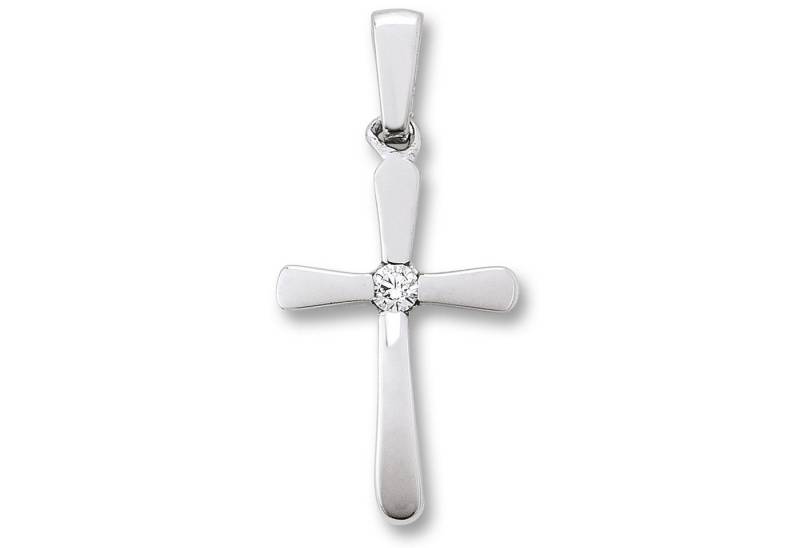 ONE ELEMENT Kettenanhänger Zirkonia Kreuz Anhänger aus 925 Silber, Symbolische Note – harmonisch gestaltet mit Liebe zum Detail von ONE ELEMENT