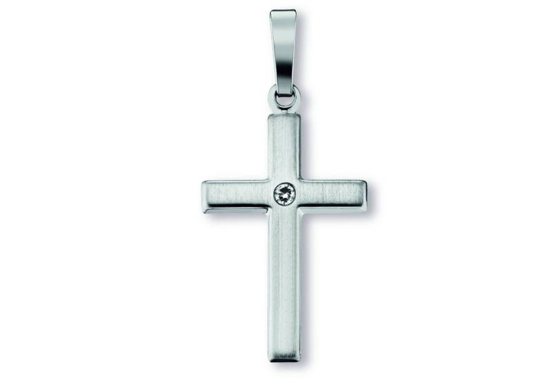 ONE ELEMENT Kettenanhänger Zirkonia Kreuz Anhänger aus 925 Silber, Feine Gestaltung – ein Sinnbild mit ruhiger Eleganz von ONE ELEMENT