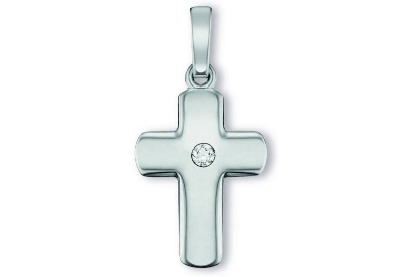 ONE ELEMENT Kettenanhänger Zirkonia Kreuz Anhänger aus 925 Silber, Damen Silber Schmuck von ONE ELEMENT