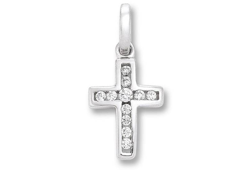 ONE ELEMENT Kettenanhänger Zirkonia Kreuz Anhänger aus 925 Silber, Zartes Emblem – unaufdringlich und dennoch ausdrucksstark von ONE ELEMENT