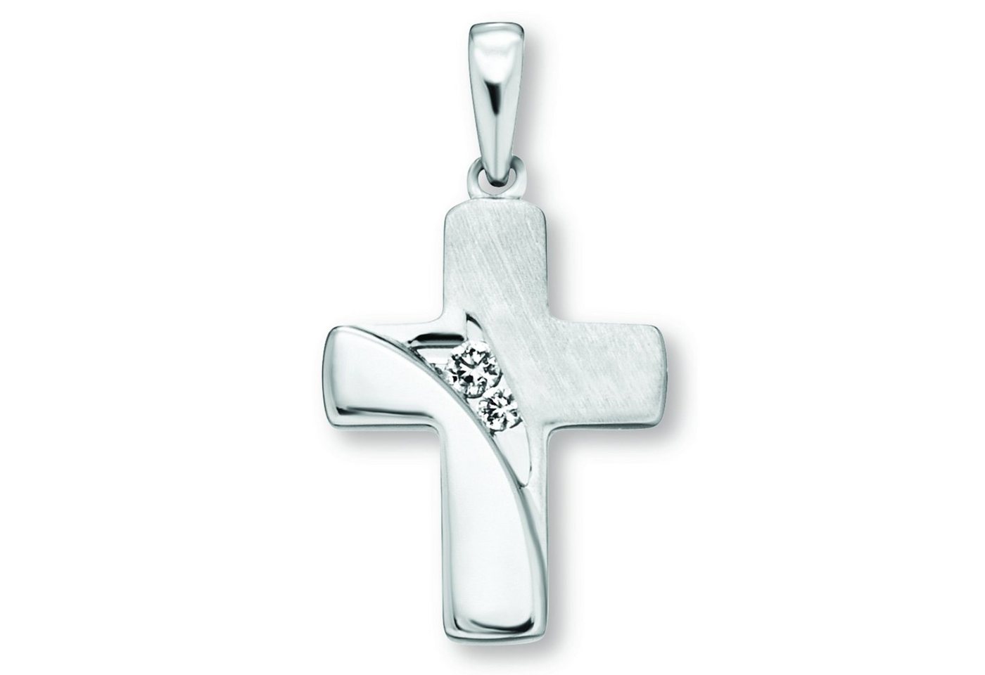 ONE ELEMENT Kettenanhänger Zirkonia Kreuz Anhänger aus 925 Silber, Damen Silber Schmuck von ONE ELEMENT