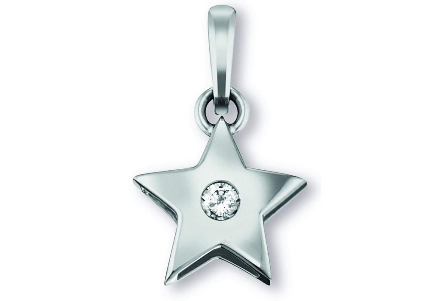 ONE ELEMENT Kettenanhänger Zirkonia Stern Anhänger aus 925 Silber, Persönlicher Akzent – schlicht, modern, aussagekräftig von ONE ELEMENT