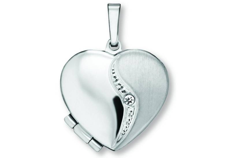 ONE ELEMENT Medallionanhänger Zirkonia Medaillon Herz Medaillon aus 925 Silber, Damen Silber Schmuck Medaillon Herz von ONE ELEMENT