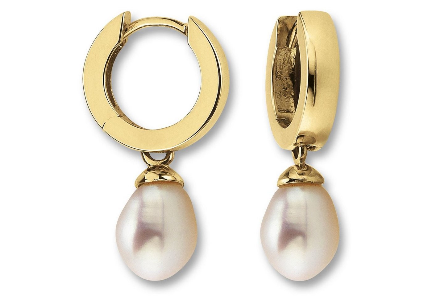 ONE ELEMENT Paar Creolen Ohrringe Creolen aus 333 Gelbgold, Feine Gestaltung – ein Sinnbild mit ruhiger Eleganz von ONE ELEMENT