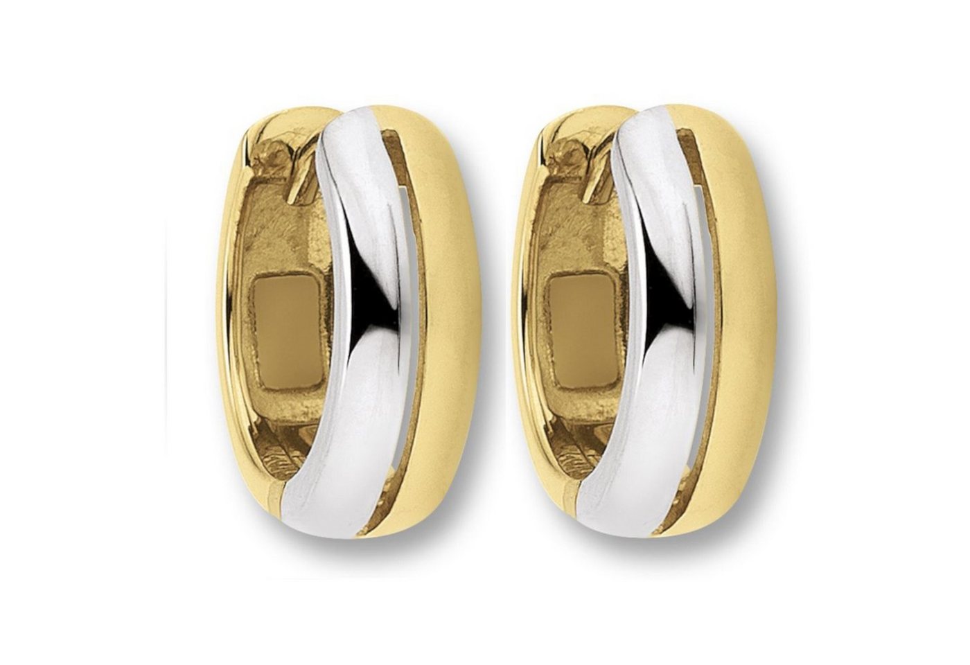 ONE ELEMENT Paar Creolen Ohrringe Creolen aus 333 Gelbgold, Harmonisch gestaltet – ruhiges Design mit feinem Ausdruck von ONE ELEMENT