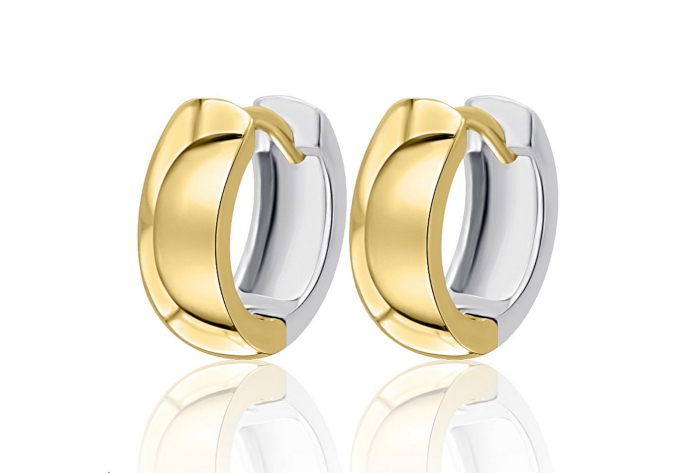 ONE ELEMENT Paar Creolen Ohrringe Creolen aus 333 Gelbgold Ø 12,0 x 4,0 mm, Damen Gold Schmuck von ONE ELEMENT