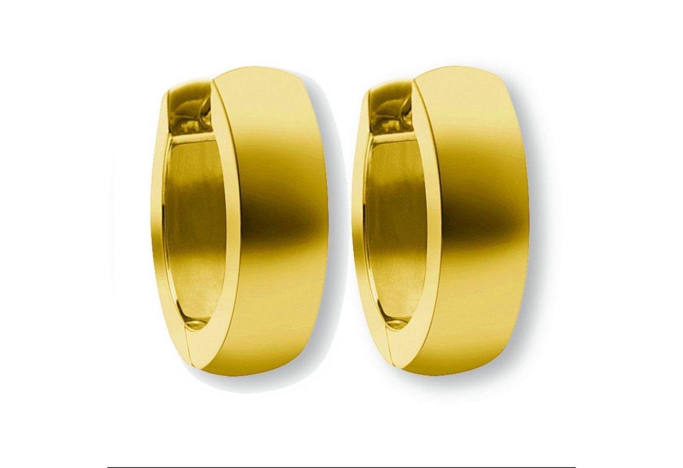 ONE ELEMENT Paar Creolen Ohrringe Creolen aus 585 Gelbgold Ø 12,0 x 4,0 mm, Damen Gold Schmuck von ONE ELEMENT