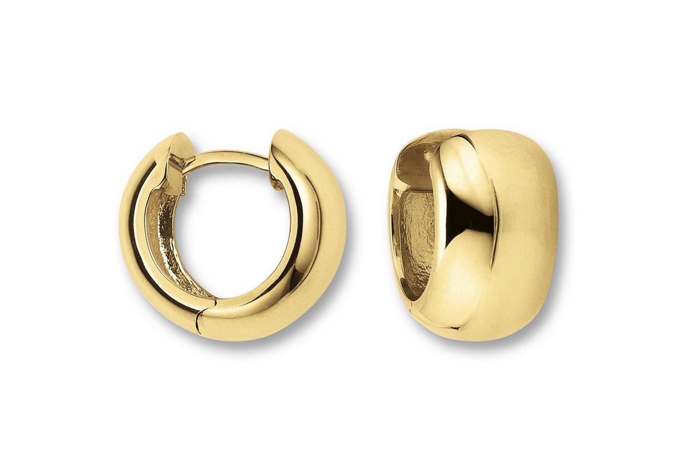 ONE ELEMENT Paar Creolen Ohrringe Creolen aus 585 Gelbgold Ø 13,5 x 8,0 mm, Fein gearbeitet – angenehm zu tragen und vielseitig kombinierbar von ONE ELEMENT