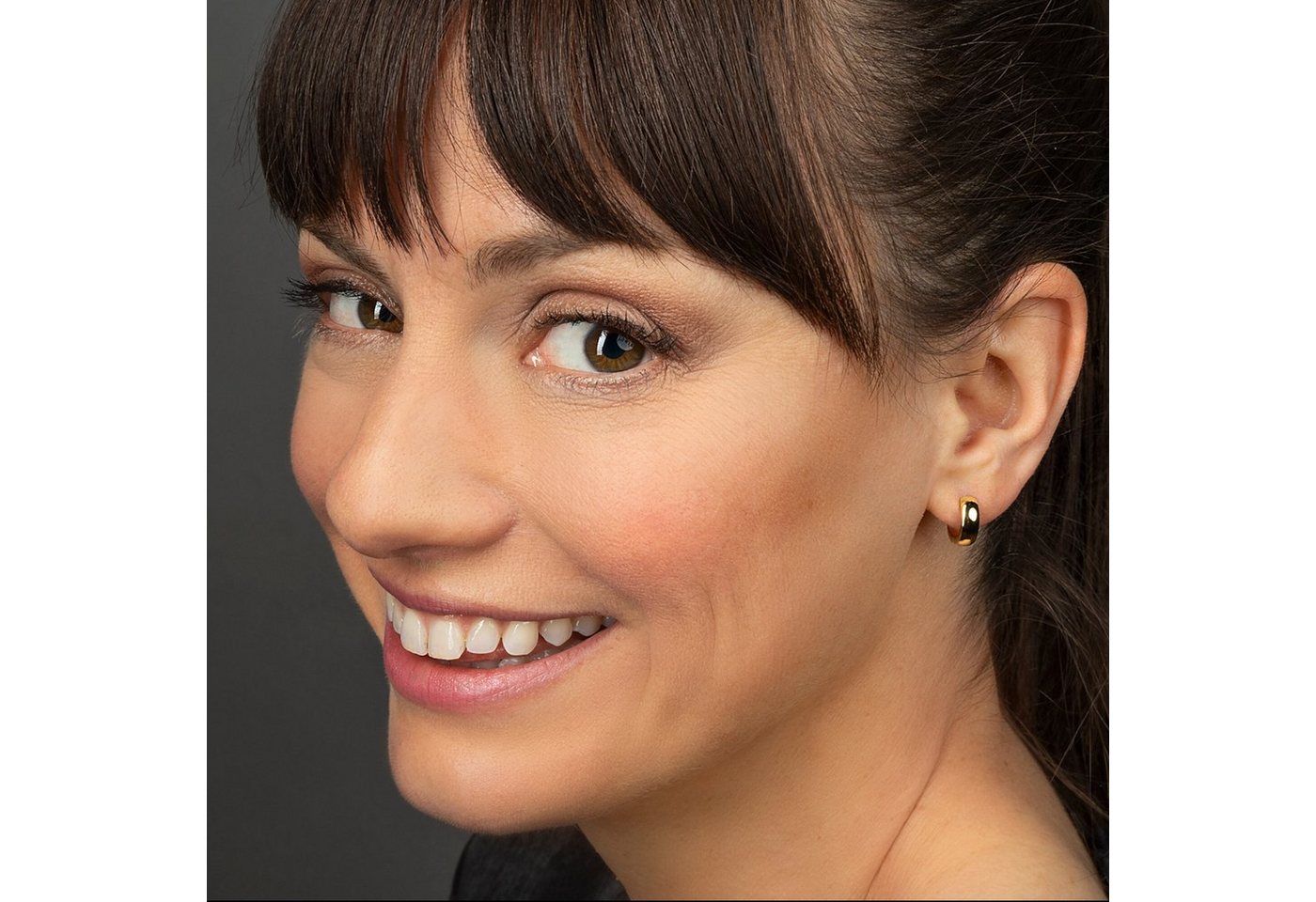 ONE ELEMENT Paar Creolen Ohrringe Creolen aus 585 Gelbgold Ø 15,0 x 4,0 mm, Harmonisch gestaltet – ruhiges Design mit feinem Ausdruck von ONE ELEMENT