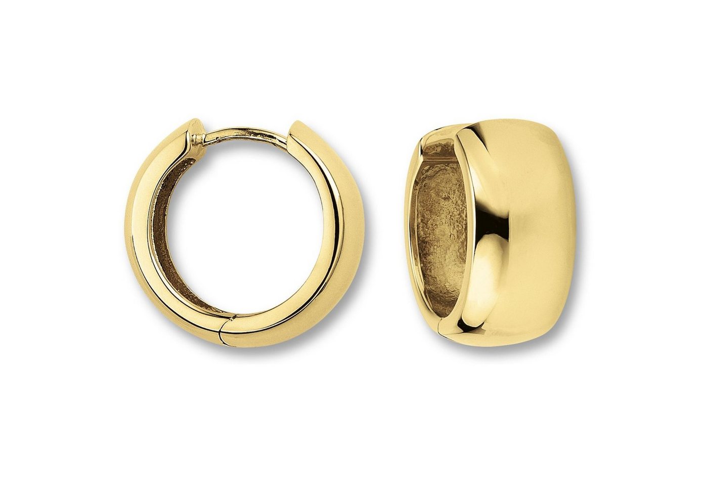 ONE ELEMENT Paar Creolen Ohrringe Creolen aus 585 Gelbgold Ø 15,5 x 7,0 mm, Fein gearbeitet – angenehm zu tragen und vielseitig kombinierbar von ONE ELEMENT