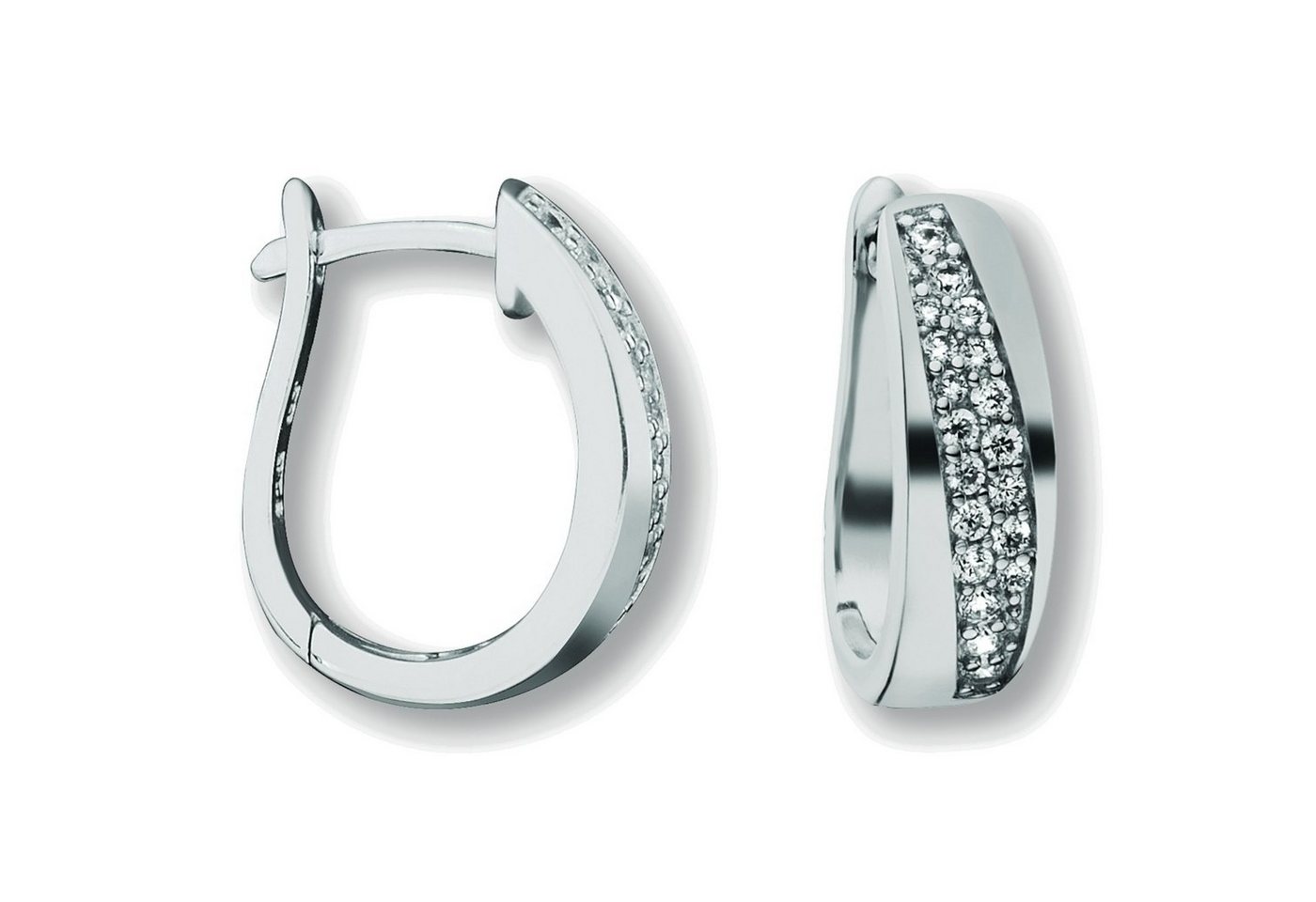 ONE ELEMENT Paar Creolen Zirkonia Ohrringe Creolen aus 925 Silber, Ausdruck von Individualität – dezent, bedeutungsvoll, nah am Herzen von ONE ELEMENT