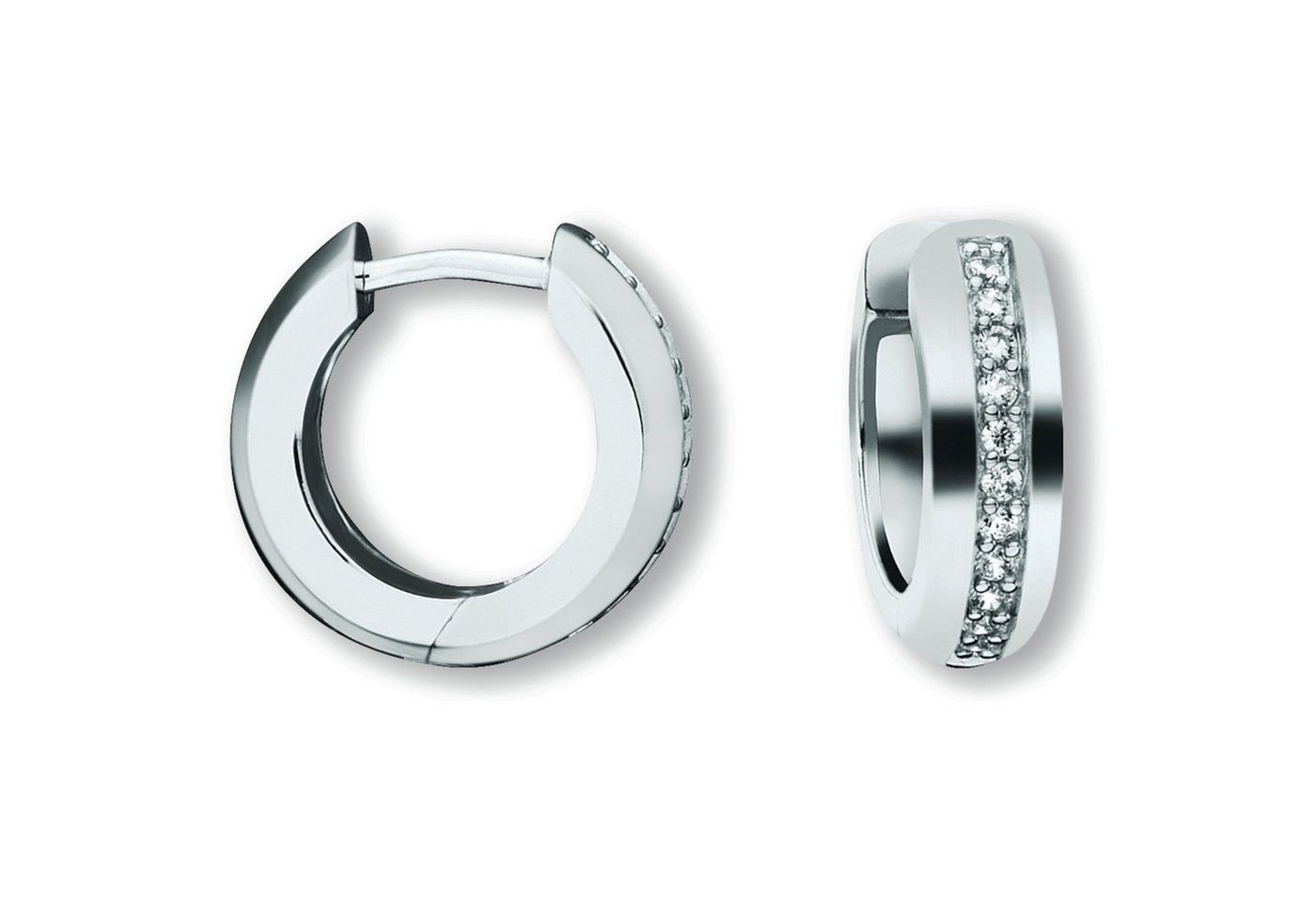 ONE ELEMENT Paar Creolen Zirkonia Ohrringe Creolen aus 925 Silber, Damen Silber Schmuck von ONE ELEMENT